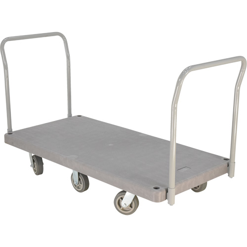 Chariot &agrave; plateforme en plastique robuste, 60" lo x 30" la, 3000 lb cap, Roues Polyur&eacute;thane Absolute Business Supply