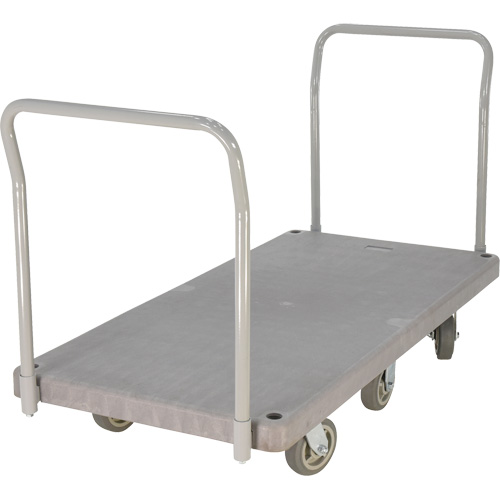 Chariot &agrave; plateforme en plastique robuste, 60" lo x 30" la, 3000 lb cap, Roues Polyur&eacute;thane Absolute Business Supply