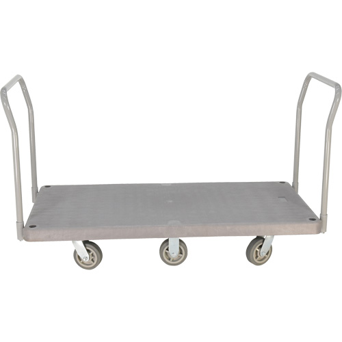 Chariot &agrave; plateforme en plastique robuste, 60" lo x 30" la, 3000 lb cap, Roues Polyur&eacute;thane Absolute Business Supply