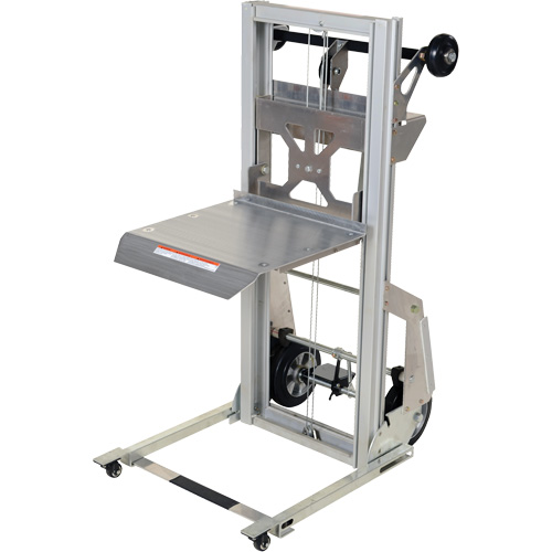 Portable Aluminum Load Lifter, Foot Pump Operated, 200 lbs. Capacity, 61" Max Lift Absolute Business Supply