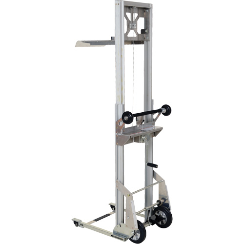 Portable Aluminum Load Lifter, Foot Pump Operated, 200 lbs. Capacity, 61" Max Lift Absolute Business Supply