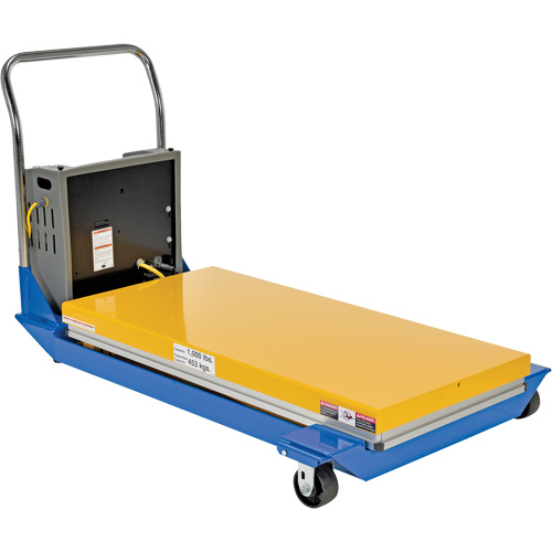 DC Powered & Manual Scissor Lift Table, Steel, 48" L x 24" W, 1000 lbs. Capacity Absolute Business Supply