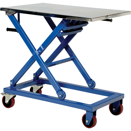 Table &eacute;l&eacute;vatrice manuelle &agrave; ciseaux, 37" lo x 23-1/2" la, Acier, Capacit&eacute; 660 lb Absolute Business Supply