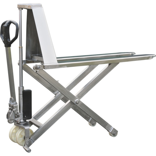 Chariot &eacute;l&eacute;vateur &agrave; ciseaux Eco, 45" lo x 21" la, Acier inoxydable, Capacit&eacute; de 2200 lb Absolute Business Supply