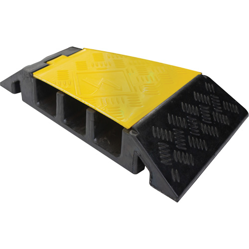 Powerhouse Heavy-Duty Left Turn Cable Protector, 3 Channels, 12" L x 19.75" W x 3" H Absolute Business Supply