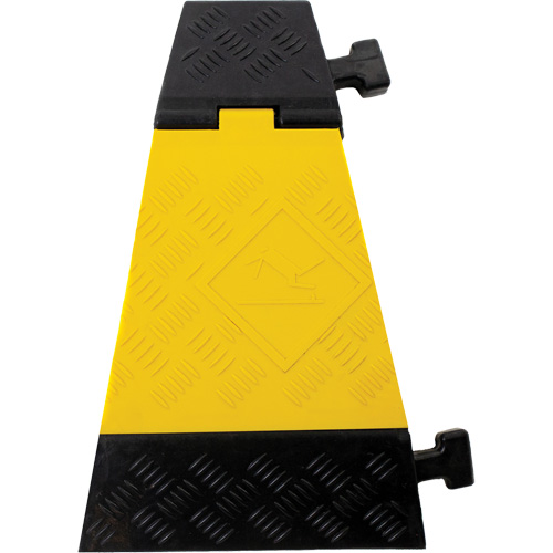 Powerhouse Heavy-Duty Left Turn Cable Protector, 3 Channels, 12" L x 19.75" W x 3" H Absolute Business Supply