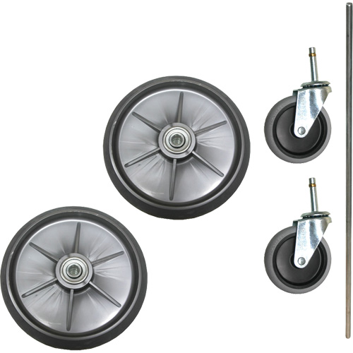 Ensemble de roues &agrave; roulement &agrave; billes et roulettes pour chariot de nettoyage et d'entretien Absolute Business Supply