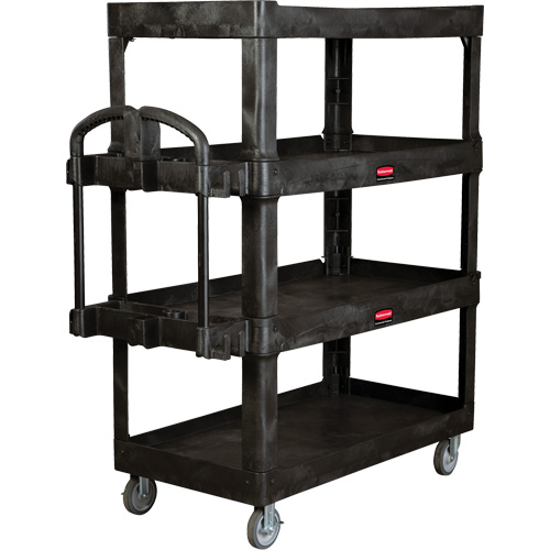 Chariot utilitaire robuste et ergonomique, 4 tiers, 24-1/4" x 62-2/5" x 54-1/10", Capacit&eacute; 700 lb Absolute Business Supply