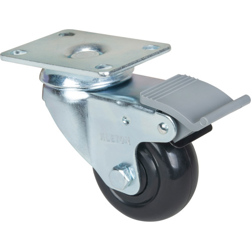 Roulette, Pivotant avec frein, 3" (76,2 mm), Polyol&eacute;fine, 250 lb (113,4 kg) Absolute Business Supply