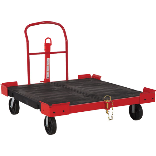 Chariot remorquable pour palettes, 54-1/2" lo x 51" la, 2500 lb cap, Roues Polyol&eacute;fine Absolute Business Supply