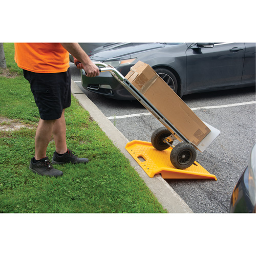 Portable Poly Hand Truck Curb Ramp, 1000 lbs. Capacity, 27" W x 27" L Absolute Business Supply