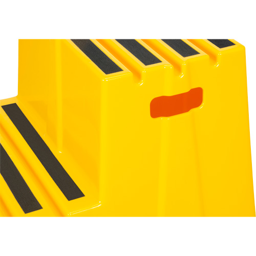 Escabeau industriel, 2 marches, 26" x 22-7/16" x Hauteur 19-11/16" Absolute Business Supply