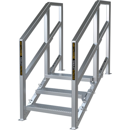 Escalier Smartstairs t&eacute;lescopique &agrave; 3-5 marches en aluminium Absolute Business Supply