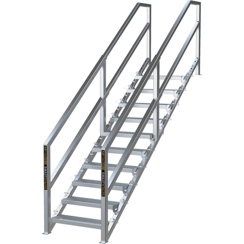 Syst&egrave;me d'escalier modulaire pour la construction de 6-10 marches SmartStairs, 75" ha Absolute Business Supply