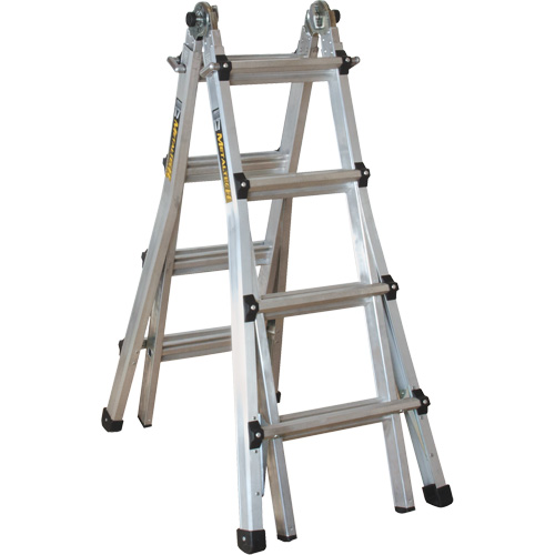 Telescoping Multi-Position Ladder, Aluminum, 300 lbs., CSA Grade 1A Absolute Business Supply