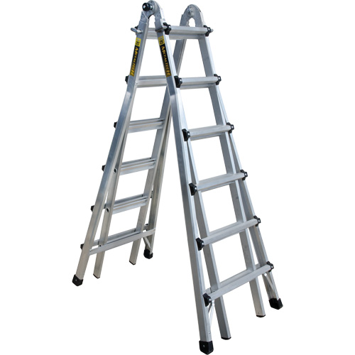 Telescoping Multi-Position Ladder, Aluminum, 300 lbs. Absolute Business Supply