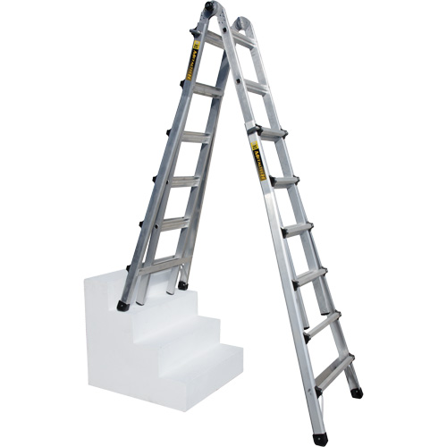Telescoping Multi-Position Ladder, Aluminum, 300 lbs. Absolute Business Supply