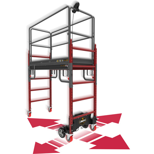 Complete Motorized Buildman 6' Baker Scaffold Kit, 31" D x 118-3/4" H Absolute Business Supply