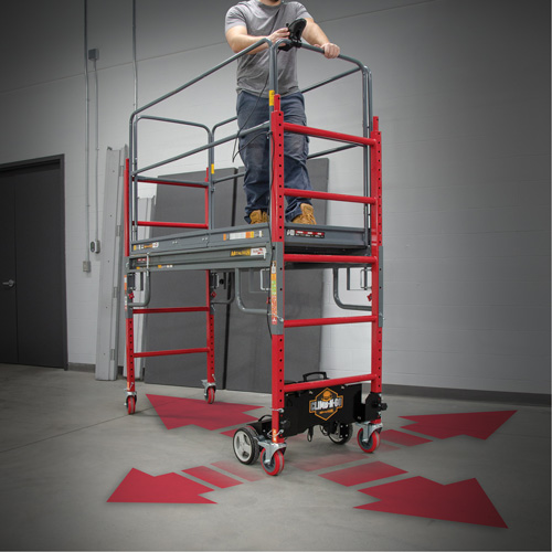 Complete Motorized Buildman 6' Baker Scaffold Kit, 31" D x 118-3/4" H Absolute Business Supply