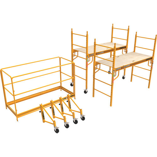 Complete 12' Drywall Baker Scaffold Tower Set, 58-1/2" D x 183" H Absolute Business Supply