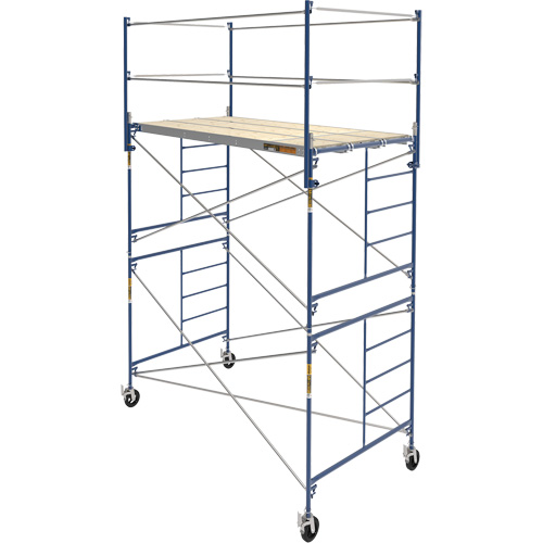 Tour d'&eacute;chafaudage compl&egrave;te avec roulettes, 66-2/10" p x 177-1/2" h Absolute Business Supply