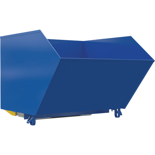 Heavy-Duty H-Style Bump & Dump Hopper, Steel, 1-1/2 cu.yd., Blue Absolute Business Supply