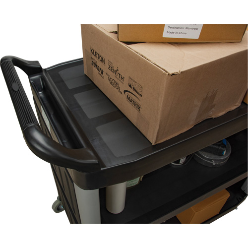 Chariot utilitaire, 3 tiers, 19-3/4" x 37-1/2" x 40-1/4", Capacit&eacute; 250 lb Absolute Business Supply