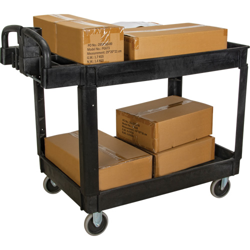 Chariot utilitaire, 2 tiers, 25-5/8" x 33-1/2" x 43-3/4", Capacit&eacute; 550 lb Absolute Business Supply