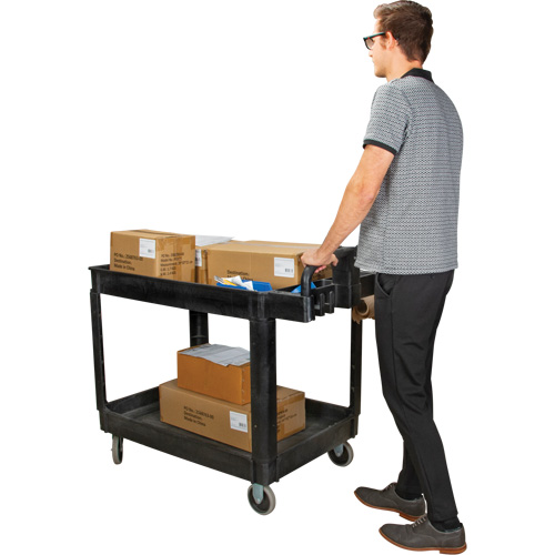 Chariot utilitaire, 2 tiers, 25-5/8" x 33-1/2" x 43-3/4", Capacit&eacute; 550 lb Absolute Business Supply