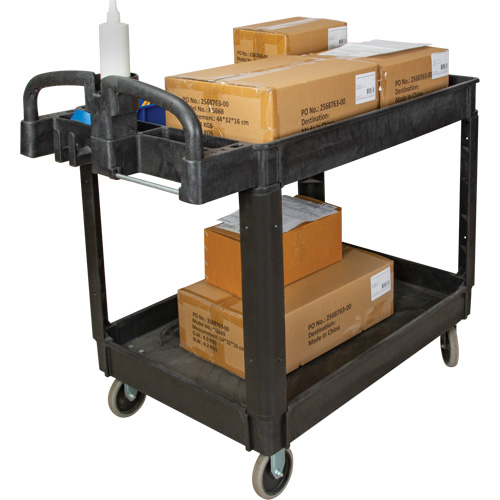Chariot utilitaire, 2 tiers, 25-5/8" x 33-1/2" x 43-3/4", Capacit&eacute; 550 lb Absolute Business Supply