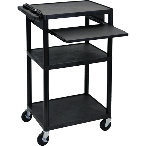 Electric Utility Cart, 3 Tiers, 24" x 42" x 18", 300 lbs. Capacity Absolute Business Supply