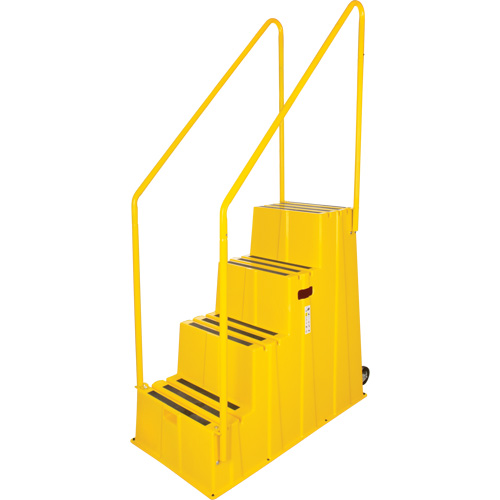 Escabeau industriel, 4 marches, 44" x 22-1/4" x Hauteur 65-1/8" Absolute Business Supply