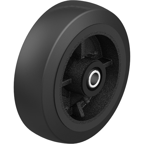 Roue en caoutchouc noir sur noyau en fonte noir, 12" (304,8 mm) dia. x 2-1/2" (64 mm) la, Capacit&eacute; de 396,8 lb (180 kg) Absolute Business Supply