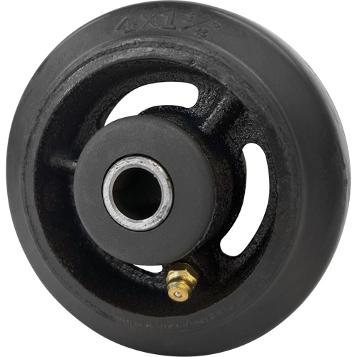 Roue en caoutchouc moul&eacute;, 4" (102 mm) dia. x 1-1/2" (38 mm) la, Capacit&eacute; de 350 lb (158 kg) Absolute Business Supply