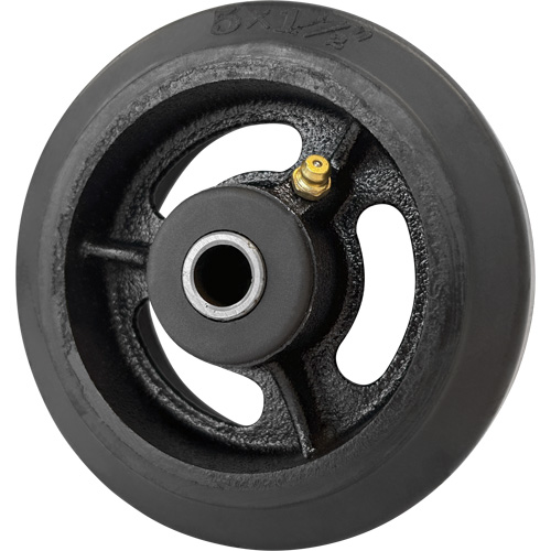 Mold-On Rubber Wheel, 5'' (127 mm) Dia. x 1-1/2" (38 mm) W, 400 lbs. (181 kg.) Capacity Absolute Business Supply