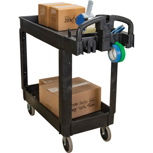 Chariot utilitaire, 2 tiers, 17-1/8" x 33-1/2" x 37-5/8", Capacit&eacute; 550 lb Absolute Business Supply