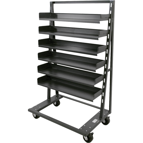 Chariot &agrave; cadre en A robuste &agrave; un c&ocirc;t&eacute; avec 6 plateaux, 38" x 25" x 63", Capacit&eacute; 2500 lb Absolute Business Supply