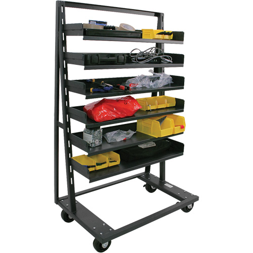 Chariot &agrave; cadre en A robuste &agrave; un c&ocirc;t&eacute; avec 6 plateaux, 38" x 25" x 63", Capacit&eacute; 2500 lb Absolute Business Supply