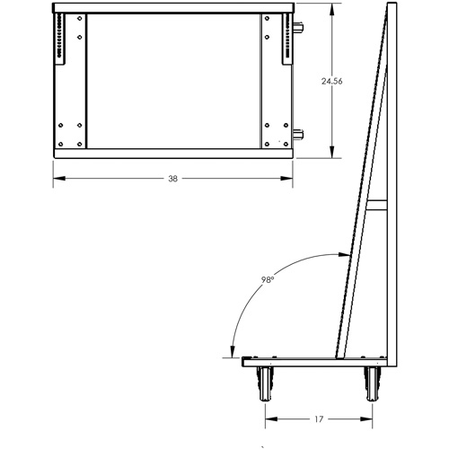 Chariot &agrave; cadre en A robuste &agrave; un c&ocirc;t&eacute; avec 6 plateaux, 38" x 25" x 63", Capacit&eacute; 2500 lb Absolute Business Supply