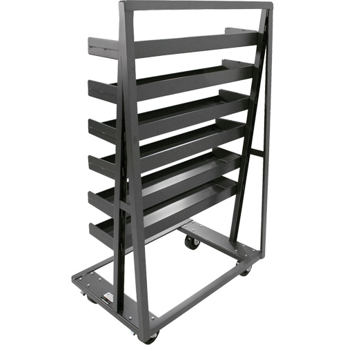 Chariot &agrave; cadre en A robuste &agrave; un c&ocirc;t&eacute; avec 6 plateaux &agrave; rebords, 38" x 25" x 63", Capacit&eacute; 2500 lb Absolute Business Supply