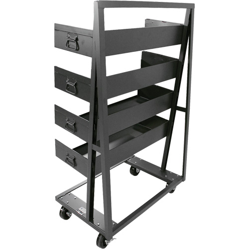 Chariot &agrave; cadre en A robuste &agrave; un c&ocirc;t&eacute; avec 4 grands plateaux, 38" x 25" x 63", Capacit&eacute; 2500 lb Absolute Business Supply