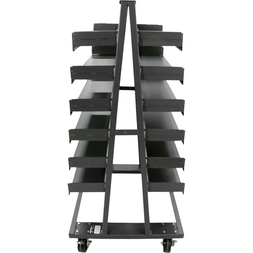 Chariot &agrave; cadre en A robuste &agrave; deux c&ocirc;t&eacute;s avec 12 plateaux, 38" x 30" x 63", Capacit&eacute; 2500 lb Absolute Business Supply