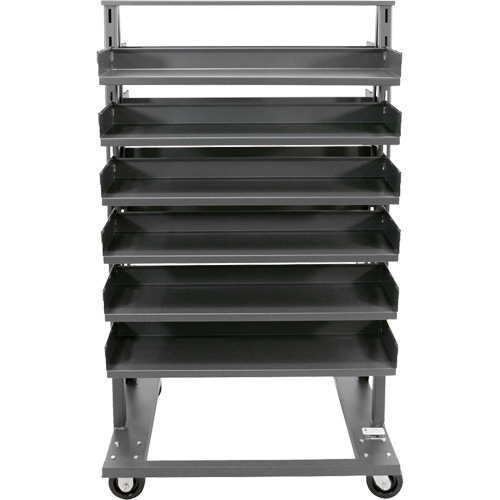 Chariot &agrave; cadre en A robuste &agrave; deux c&ocirc;t&eacute;s avec 12 plateaux, 38" x 30" x 63", Capacit&eacute; 2500 lb Absolute Business Supply