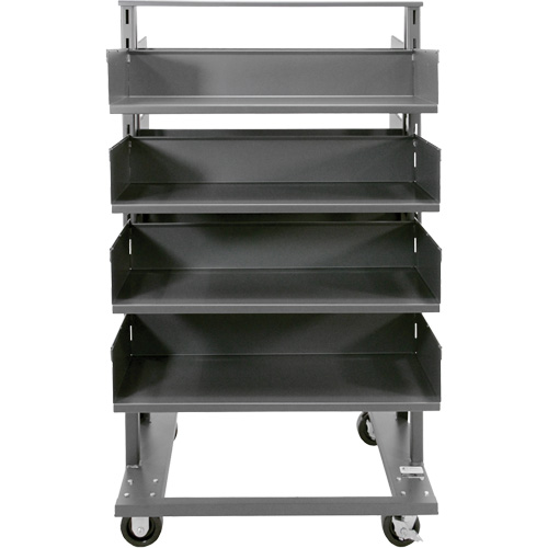 Chariot &agrave; cadre en A robuste &agrave; deux c&ocirc;t&eacute;s avec 8 plateaux &agrave; rebords, 38" x 30" x 63", Capacit&eacute; 2500 lb Absolute Business Supply