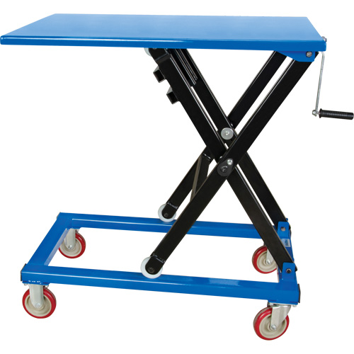 Table &eacute;l&eacute;vatrice manuelle &agrave; ciseaux, 37-3/8" lo x 23-5/8" la, Acier, Capacit&eacute; 660 lb Absolute Business Supply