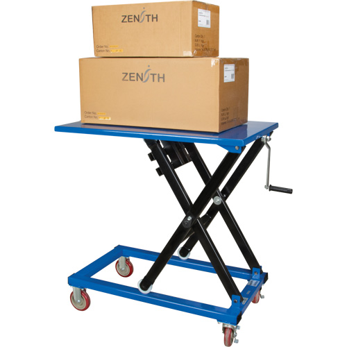 Table &eacute;l&eacute;vatrice manuelle &agrave; ciseaux, 37-3/8" lo x 23-5/8" la, Acier, Capacit&eacute; 660 lb Absolute Business Supply