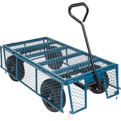 Wagon with Drop Sides, 24" W x 48" L, 800 lbs. Capacity Absolute Business Supply
