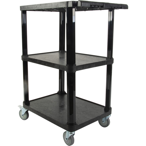 Chariot utilitaire avec tablette plate, 3 tiers, 18-1/8" x 37-3/8" x 27-3/4", Capacit&eacute; 330 lb Absolute Business Supply