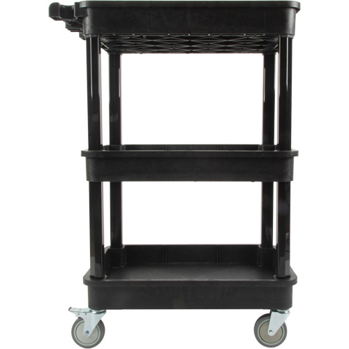 Chariot utilitaire avec tablette &agrave; bordure profonde, 3 tiers, 19" x 39-1/2" x 28-1/4", Capacit&eacute; 330 lb Absolute Business Supply