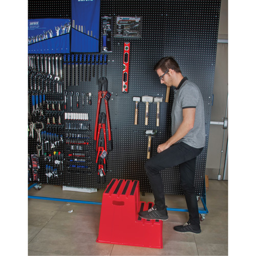 Industrial Step Stool, 2 Steps, 26" x 22-7/16" x 19-11/16" High Absolute Business Supply